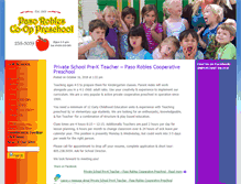 Tablet Screenshot of pasoroblescooppreschool.com